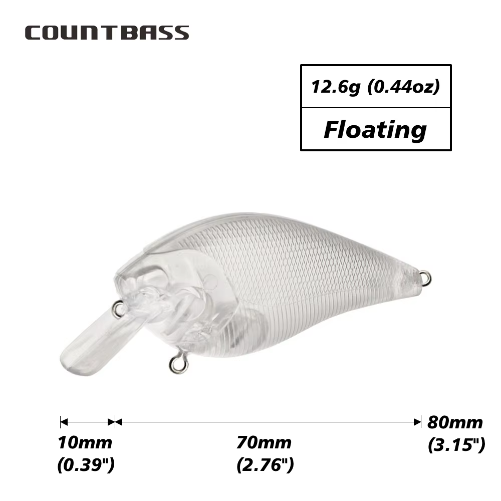 Cuerpo señuelo Countbass 70mm crankbait 12,5g sin pintar