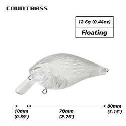 Cuerpo señuelo Countbass 70mm crankbait 12,5g sin pintar