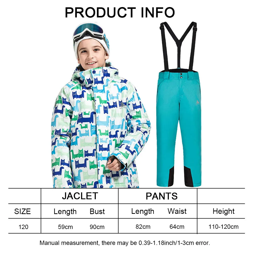 Conjunto de esquí infantil con chaqueta con capucha
