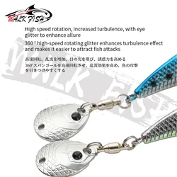 Señuelo VIB giratorio WALK FISH con lentejuelas y cola oscilante