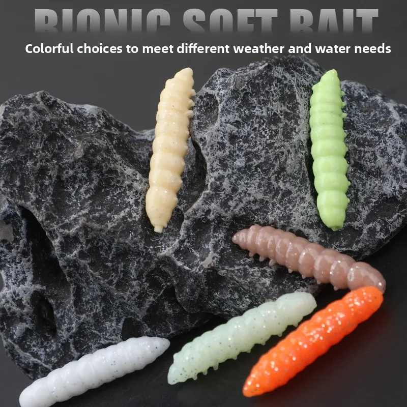 Señuelos flotantes de silicona con aroma a camarón para trucha - imagen 3