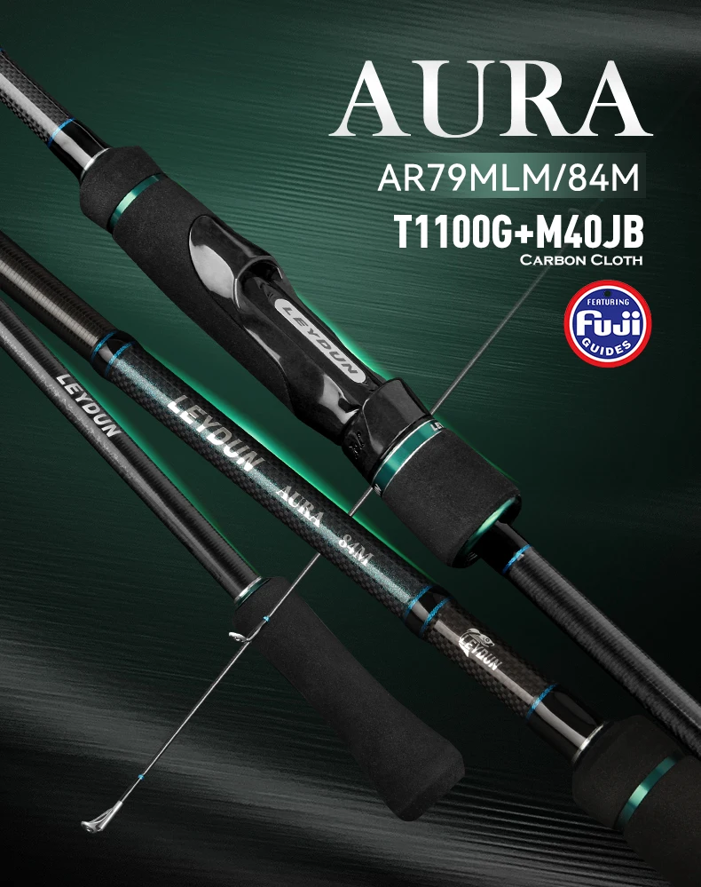 Caña de pesca Leydun AURA T1100 con anillas FUJI