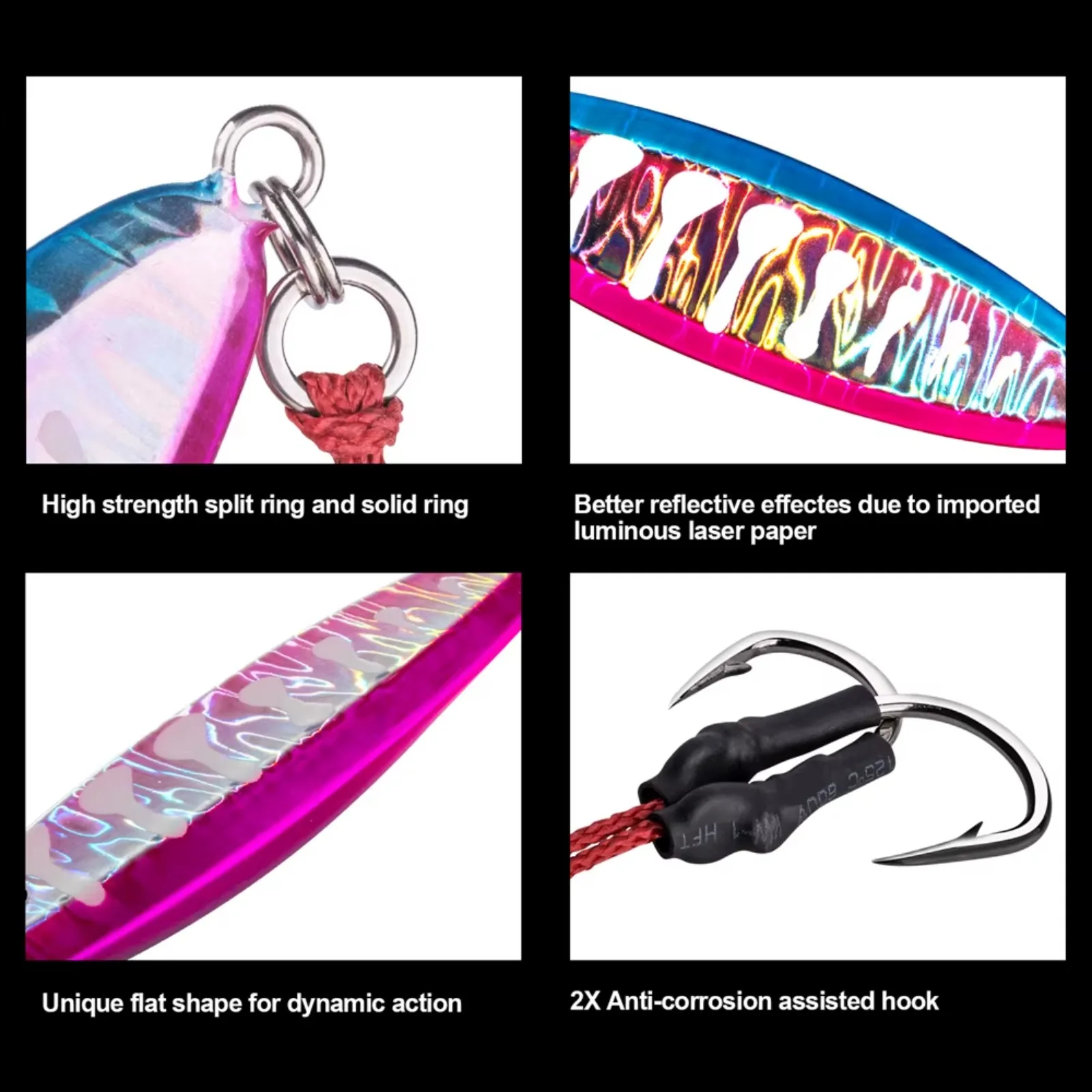 Goture jig de caída lenta UV Luminoso para pesca en alta mar - imagen 3