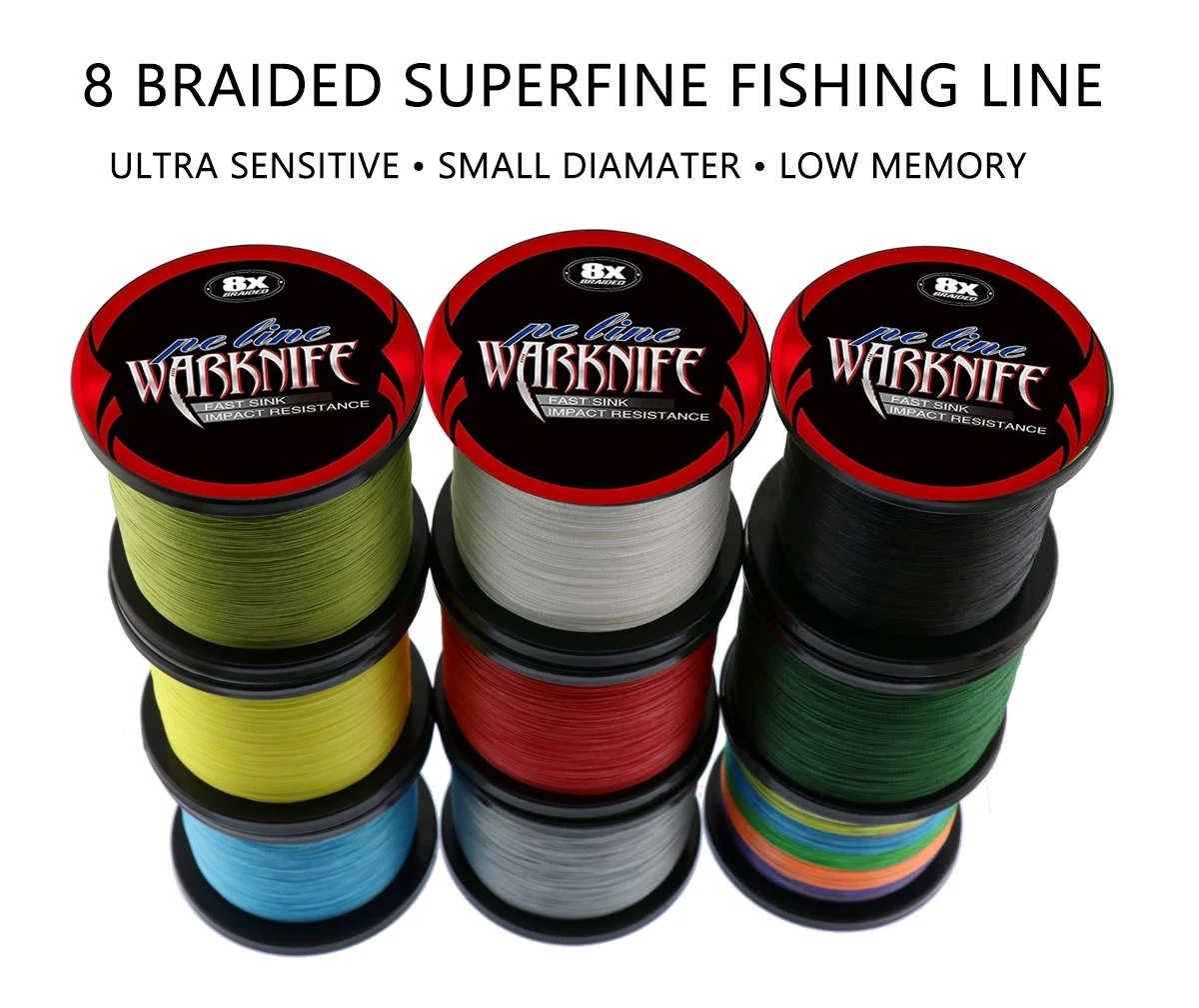 Muestra de colores disponibles para Warknife línea trenzada