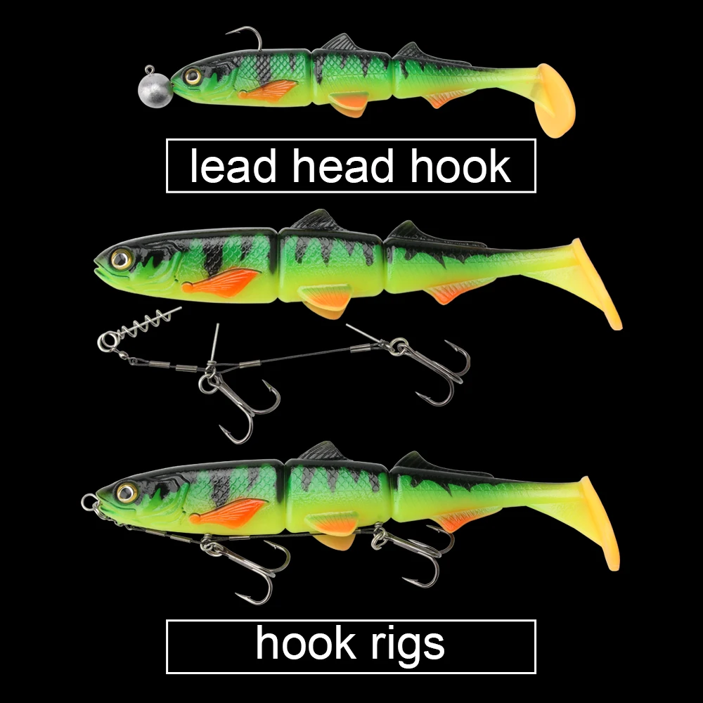 Swimbait señuelo articulado cola de paleta para lucio y zander - imagen 3