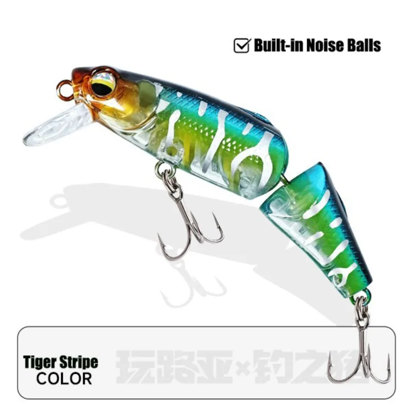 Señuelo Minnow articulado de hundimiento lento con triples reforzados - imagen 4