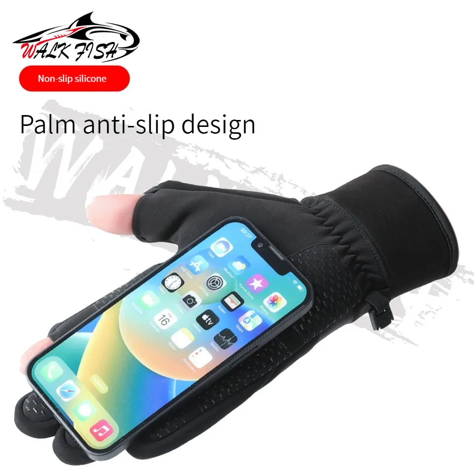 Guantes de Pesca Impermeables WALK FISH – Cálidos de 2 Dedos para Invierno - imagen 3