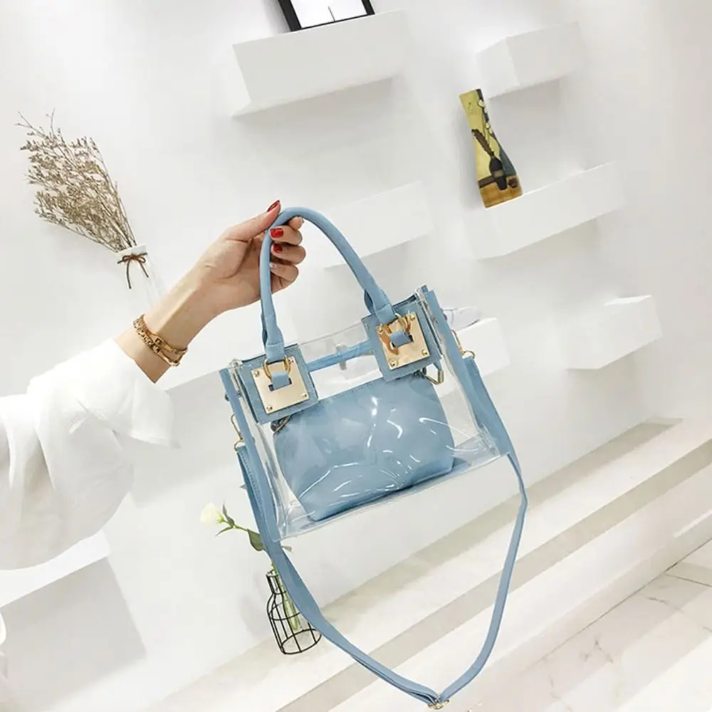 Bolso transparente grande y pequeño