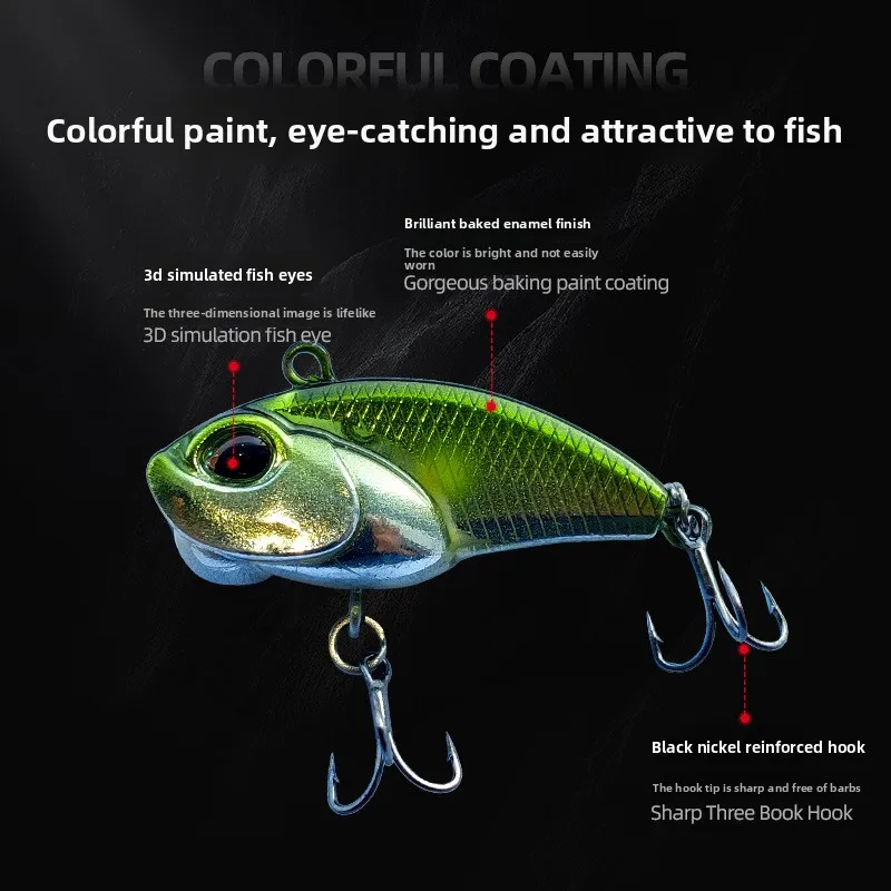 MUKUN Señuelo Spoon VIB para pesca de black bass con acción