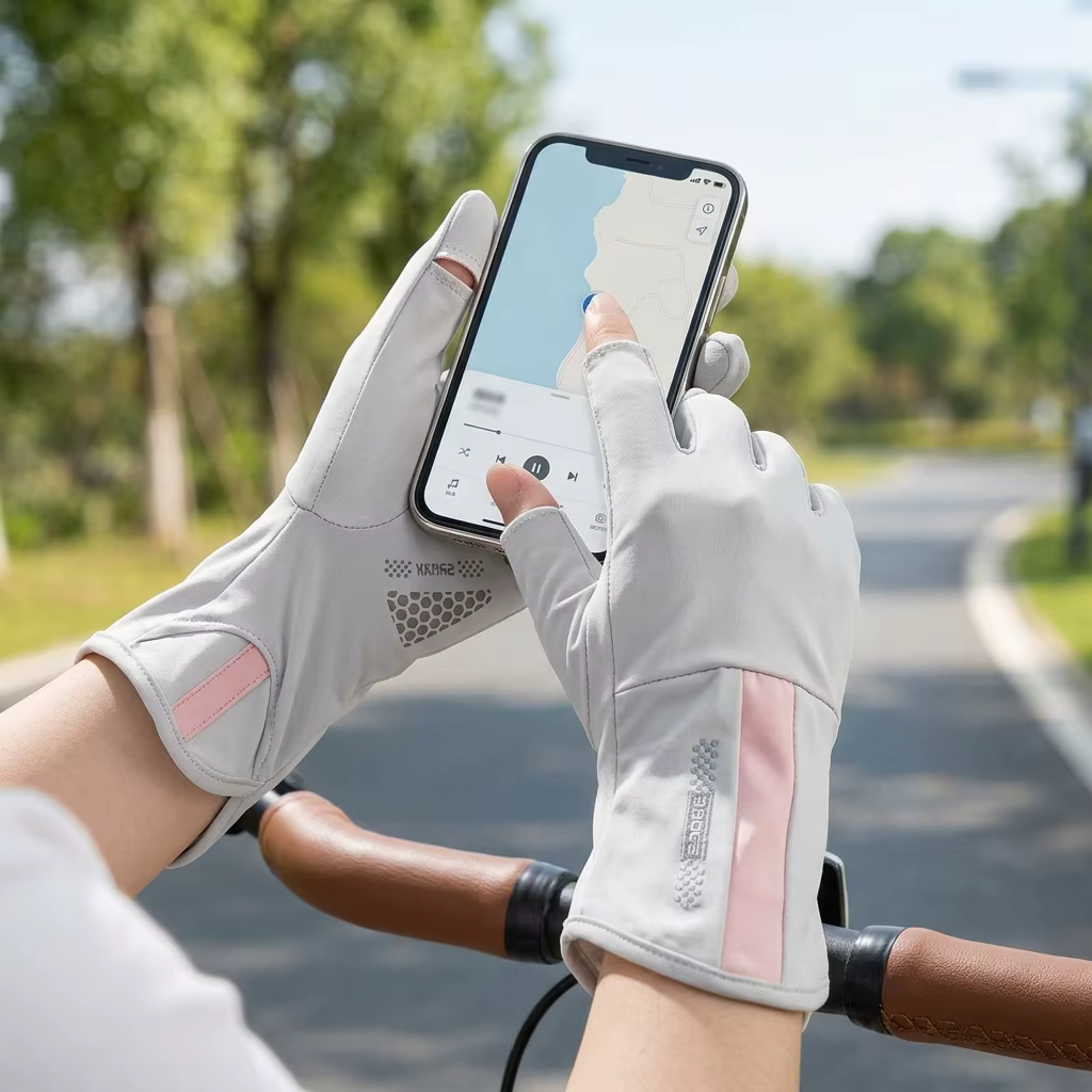 Guantes de ciclismo para mujer UV – Dedos completos transpirables - imagen 5