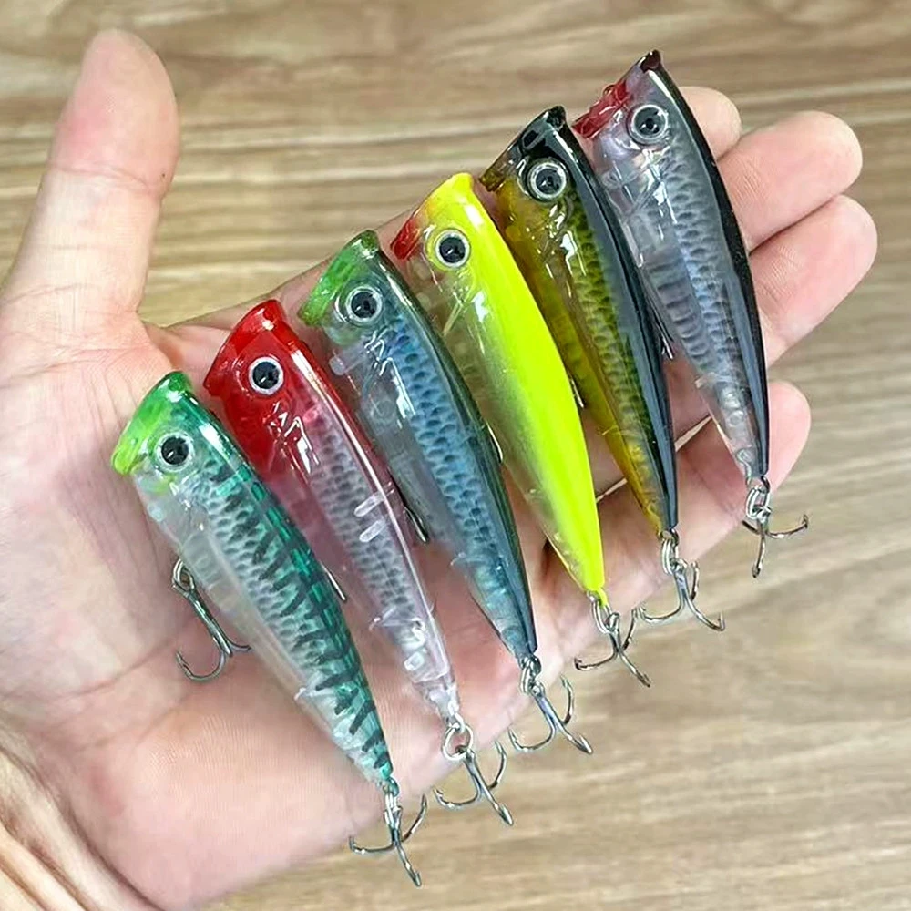Señuelos Topwater Popper 3D de boca grande con gran salpicadura - imagen 4