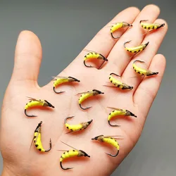 Moscas húmedas con ninfas para pesca de trucha y bagre