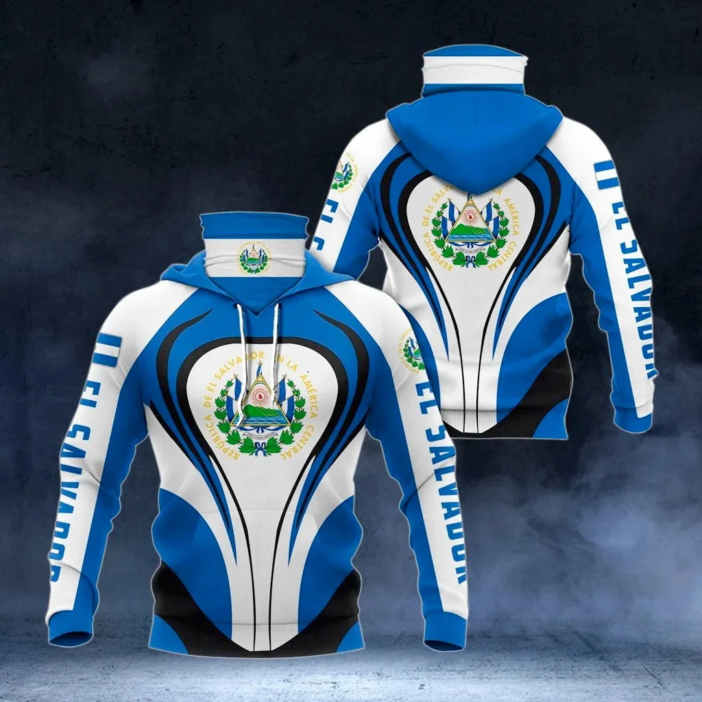 Sudadera de pesca con capucha y cuello polaina - Escudo Salvador 3D - imagen 3