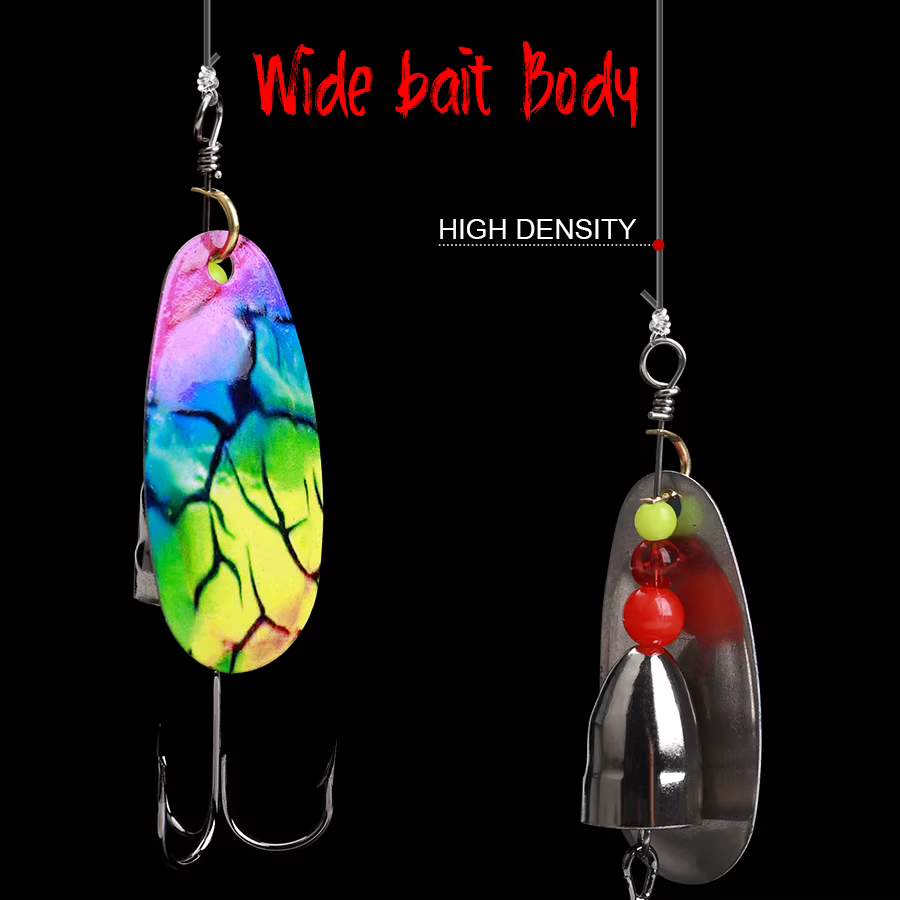 FTK Spinnerbait Metálico para Lucio, Señuelo Duro con Anzuelo Triple