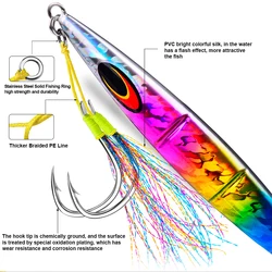 PROBEROS Anzuelos Dobles Asistencia de Pluma Slow Jig – Acero carbono