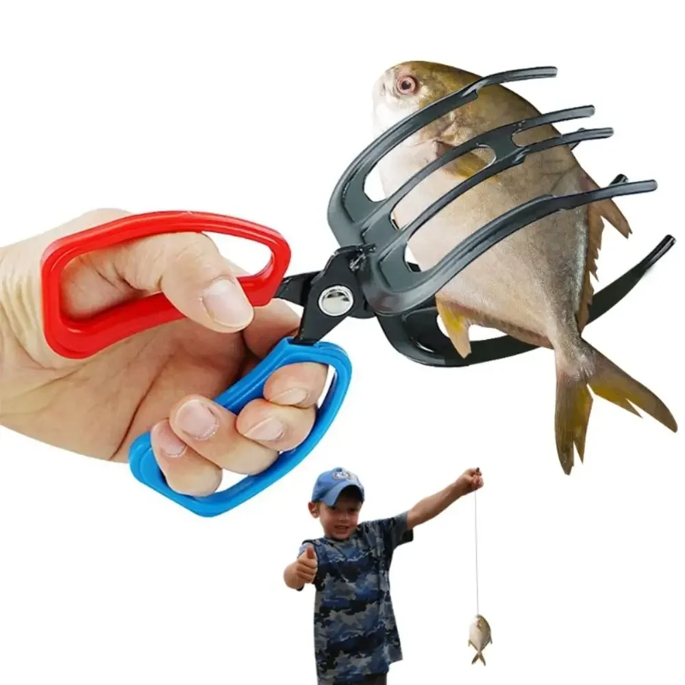 Detalle del agarre de tres garras para pesca