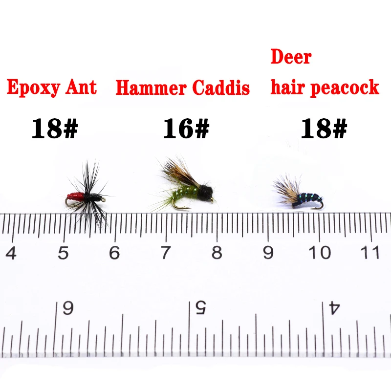 Moscas secas para trucha Mayfly, Caddis y Beatis con acción impactante