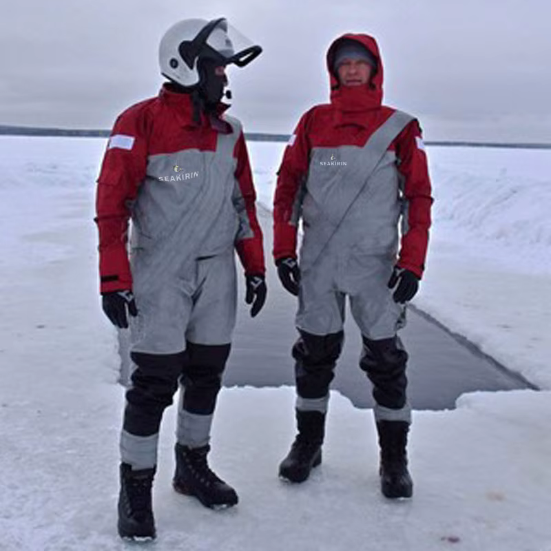 Traje seco 4 capas con cierre largo – Pesca invernal - imagen 4