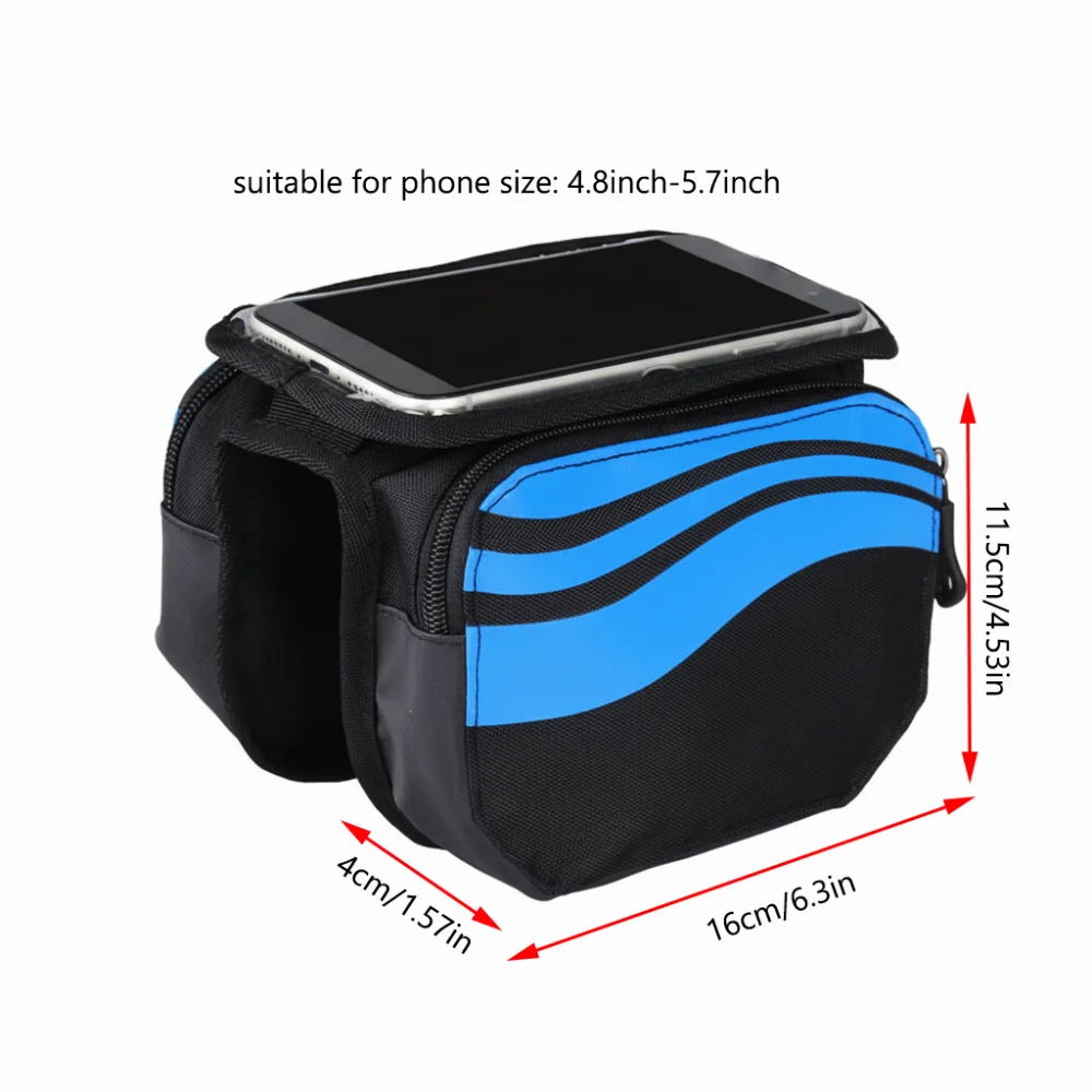 Bolsa impermeable para bici con bolsillo y cremallera, acceso rápido - imagen 2