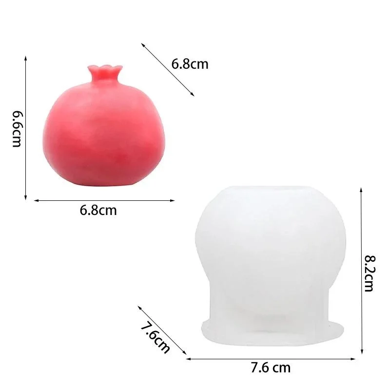 Molde granada para velas de silicona artesanal aromaterapia - imagen 3
