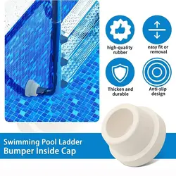 Protectores Goma Escalera Piscina 1.9" Blancos – para Piscina Enterrada