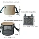 Cubo plegable de pesca impermeable con bolsillos laterales interiores - imagen 5