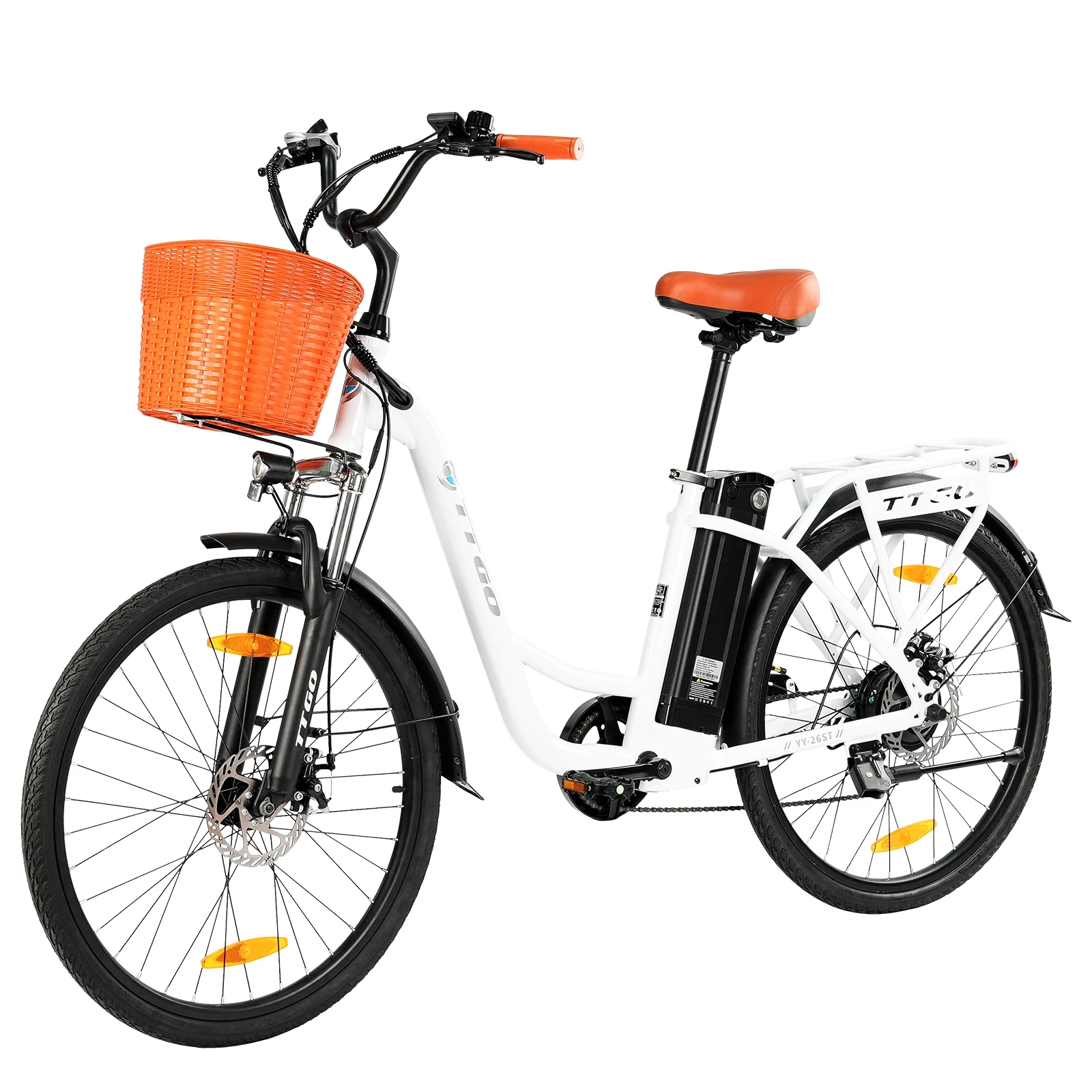 Bicicleta eléctrica TTGO YY-26ST con cesta urbana - imagen 3
