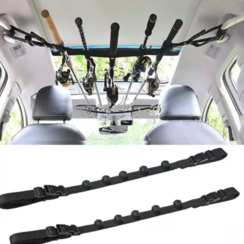 Soporte para Cañas de Pescar universal en coche, correa ajustable - imagen 3