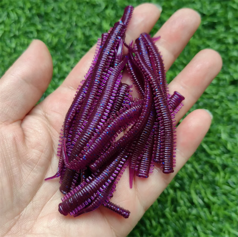Señuelo vinilo lombriz suave MUKUN – cebo wobbler para pesca - imagen 5