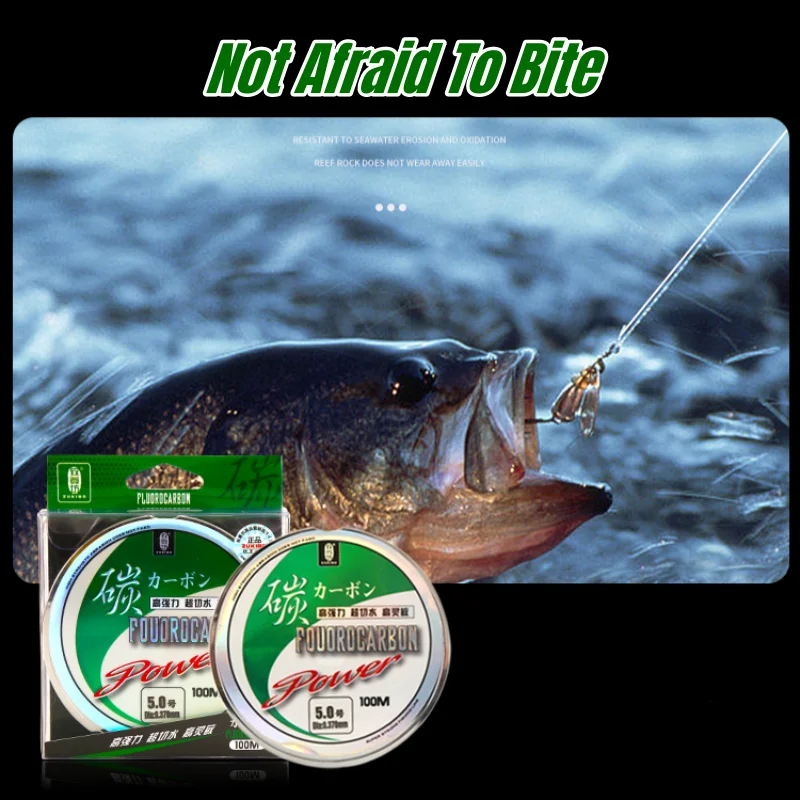 Línea de fluorocarbono 0,12 mm – 50 m súper fuerte, hundimiento fino - imagen 4