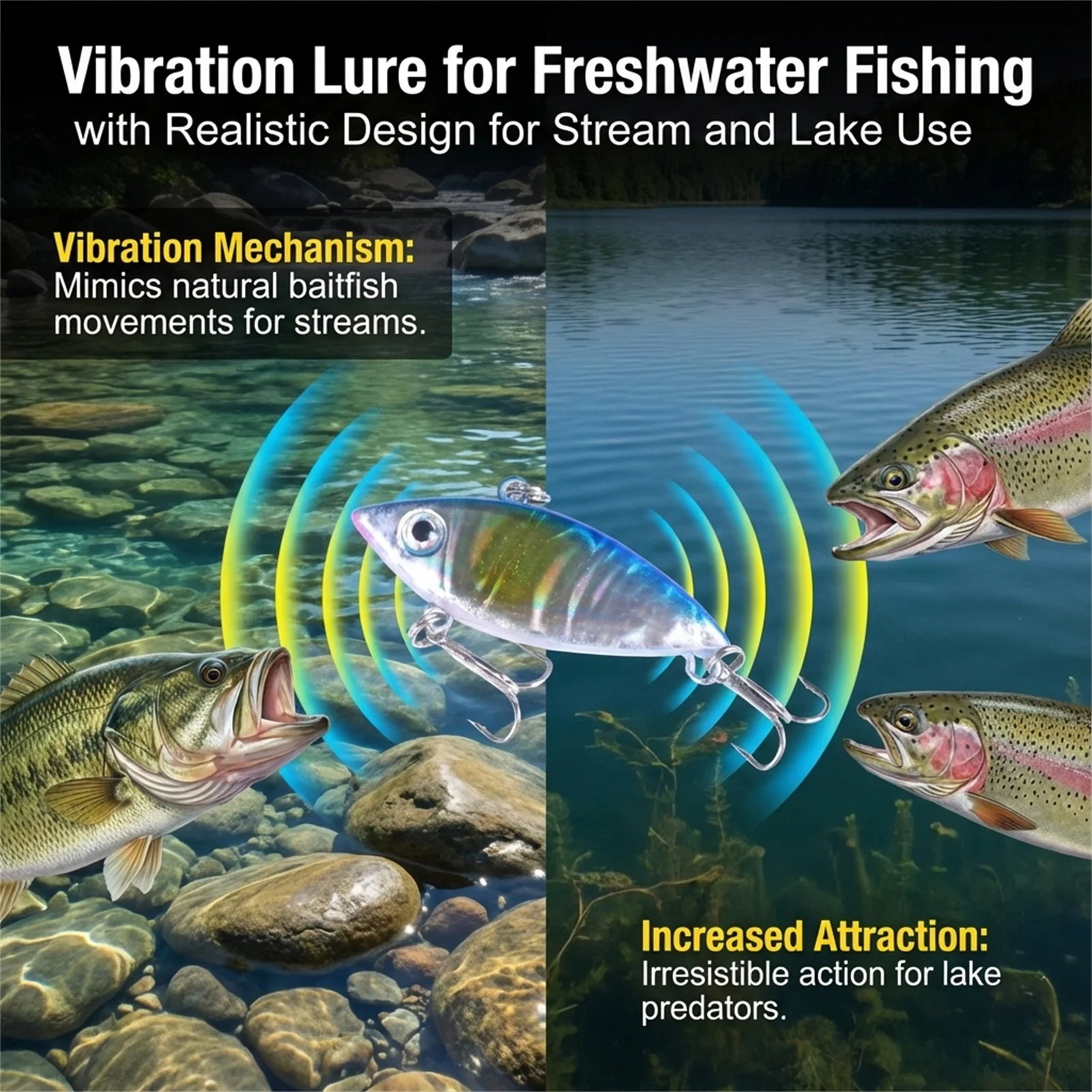 Señuelo VIB realista para luya en agua dulce y salada - imagen 4