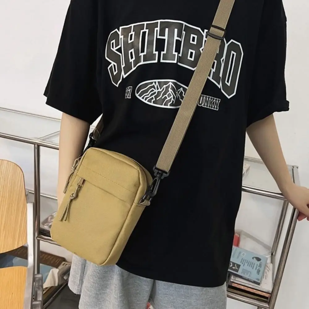 Bolso bandolera de lona con cremallera y correa ajustable - imagen 2