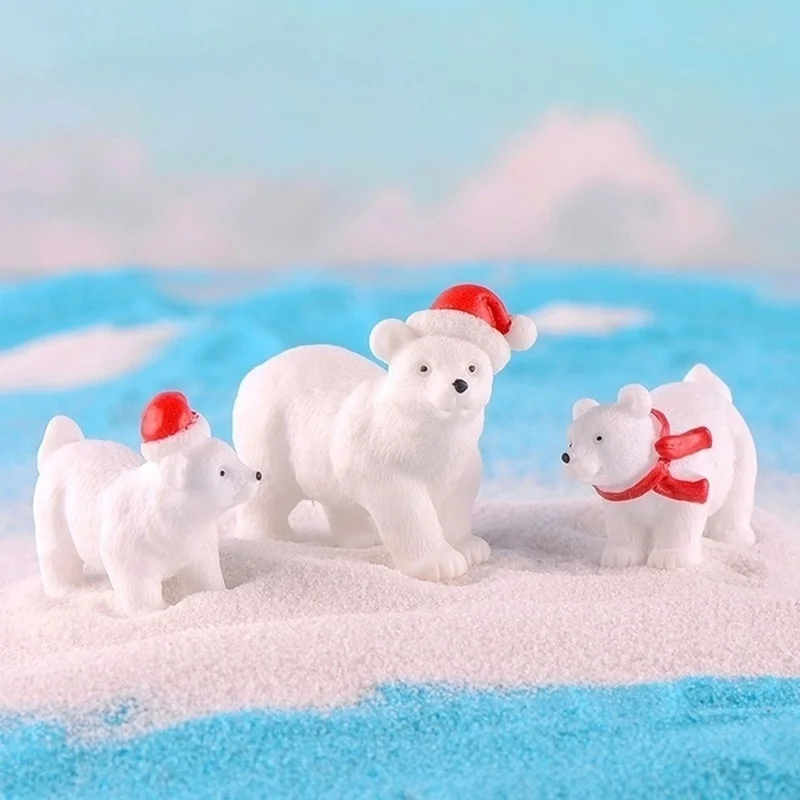 Conjunto 3 MiniOsos Polares de Resina – FigurasDecorativas Jardín Navideño DIY - imagen 5