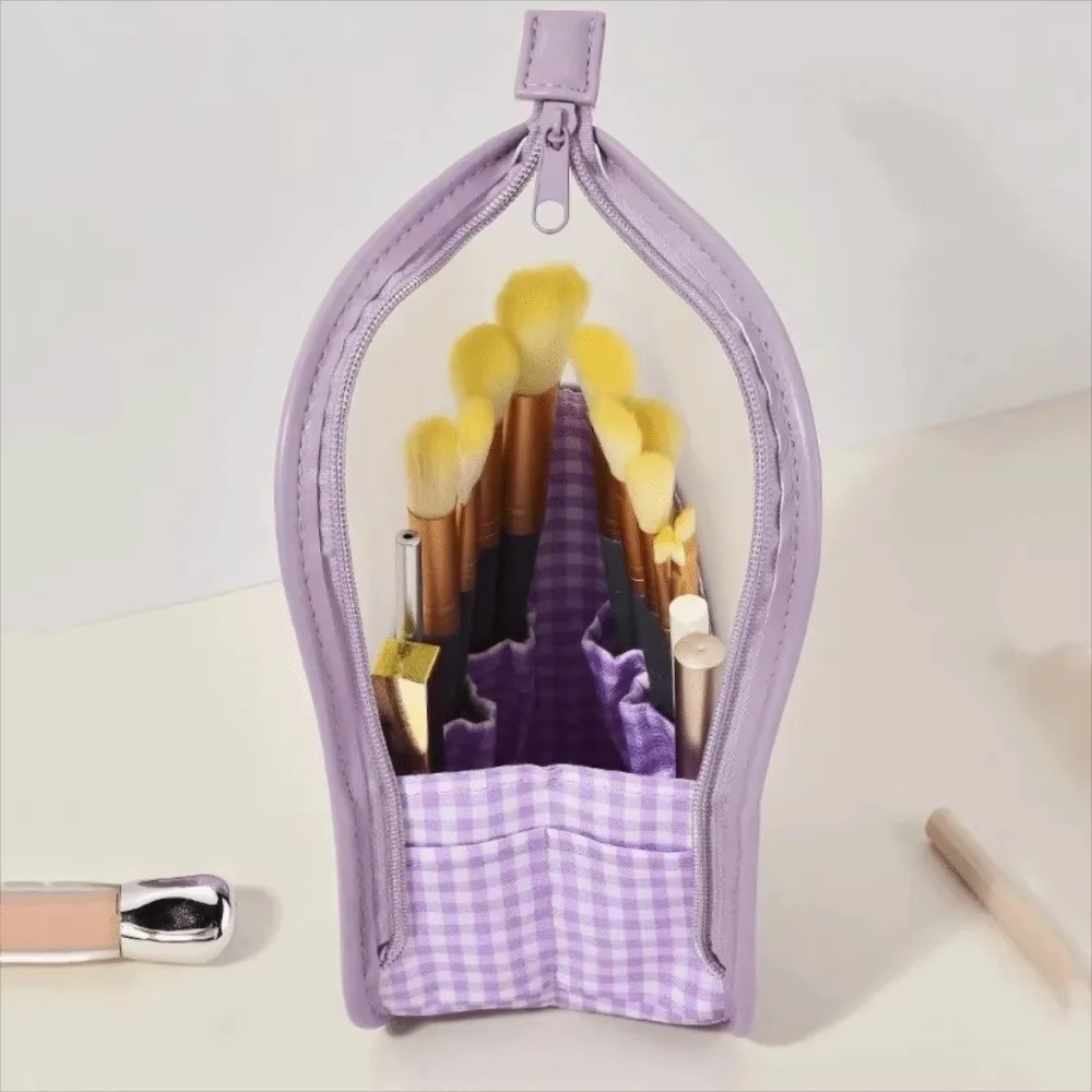 Bolsa impermeable para brochas de maquillaje vertical con cremallera - imagen 2