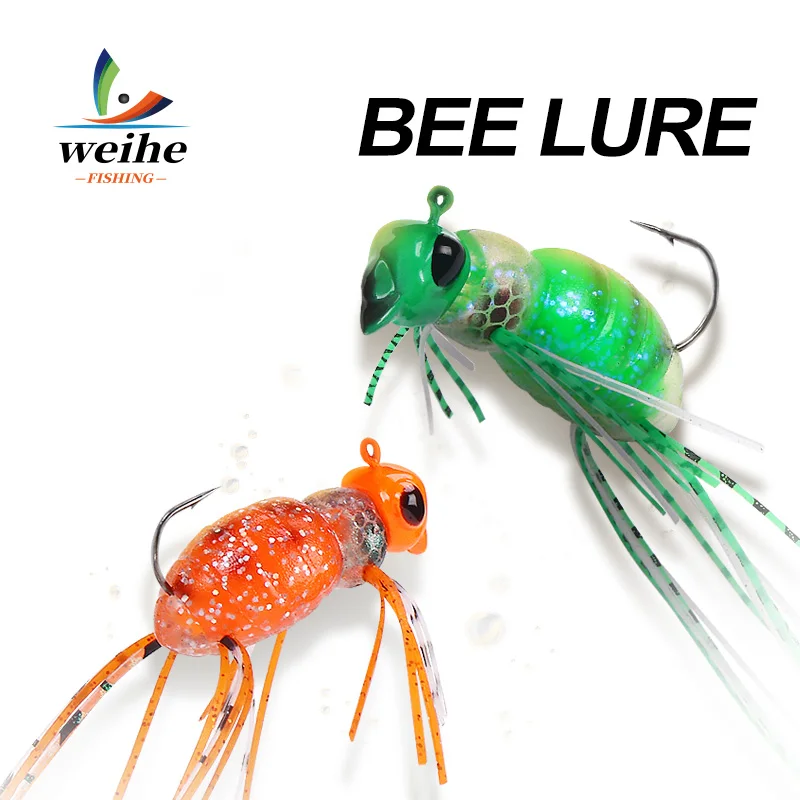 WEIHE señuelo de abeja con gancho de cabeza de plomo para pesca