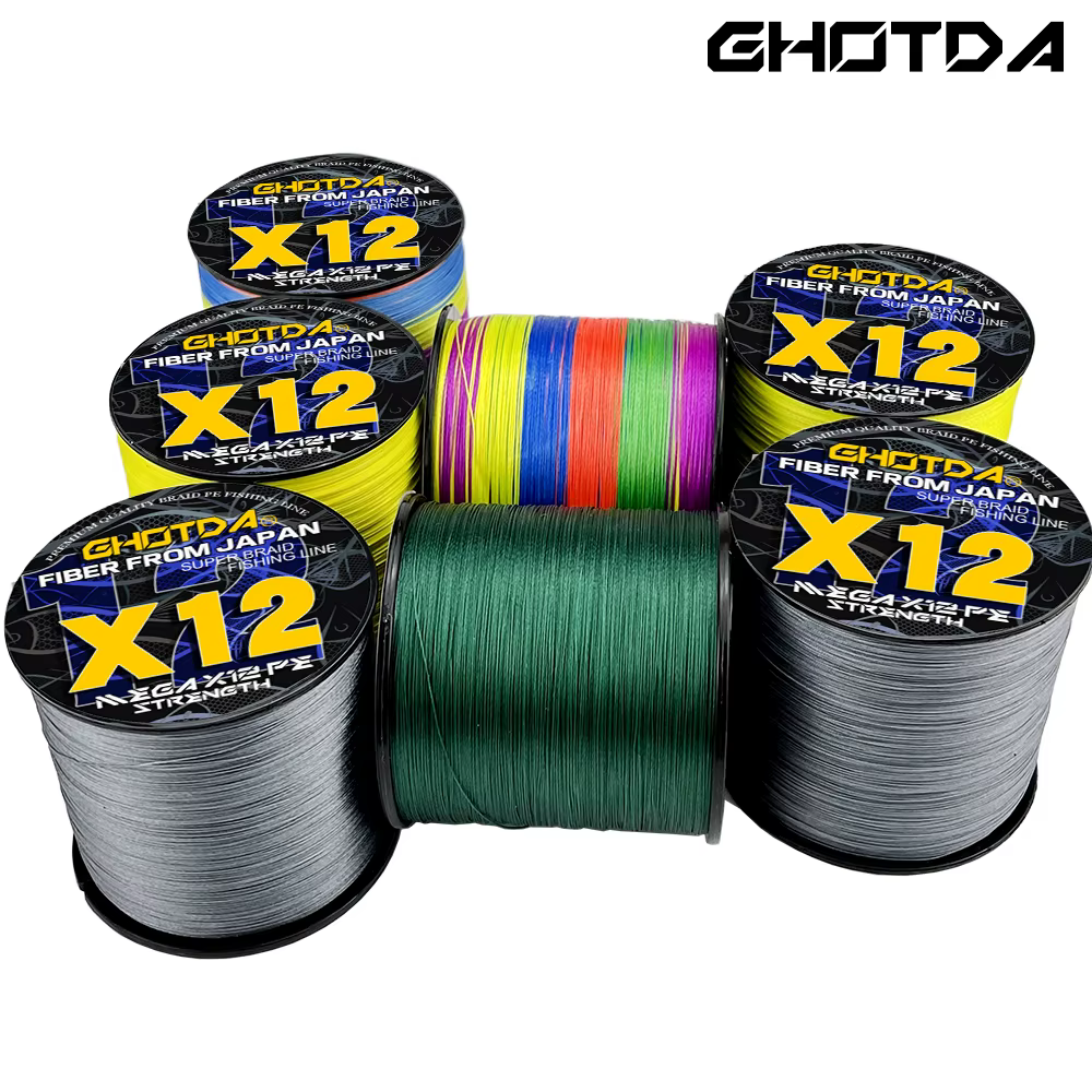 GHOTDA Hilo Trenzado PE 12 Hebras – Multifilamento multicolor mar - imagen 2