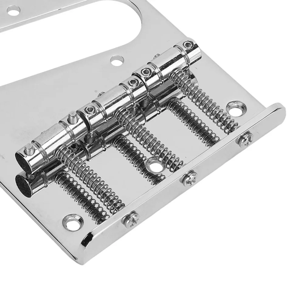 Puente de guitarra eléctrica premium de metal plateado - imagen 2