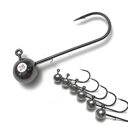 Anzuelos Jig Head con púas vástago largo para vinilo resistente