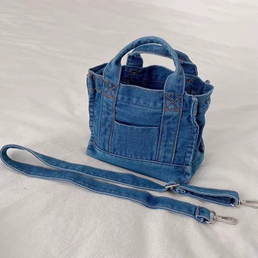 Bolso Bandolera de Lona y Mezclilla Casual para Mujer