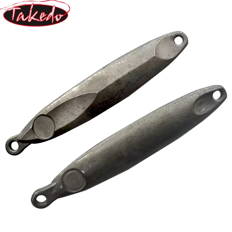 TAKEDO Señuelos de jigging de tungsteno tipo cuchara para lubina