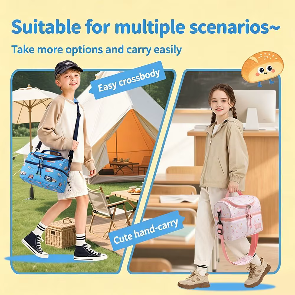 Bolsa térmica infantil impermeable para el colegio y picnic - imagen 2