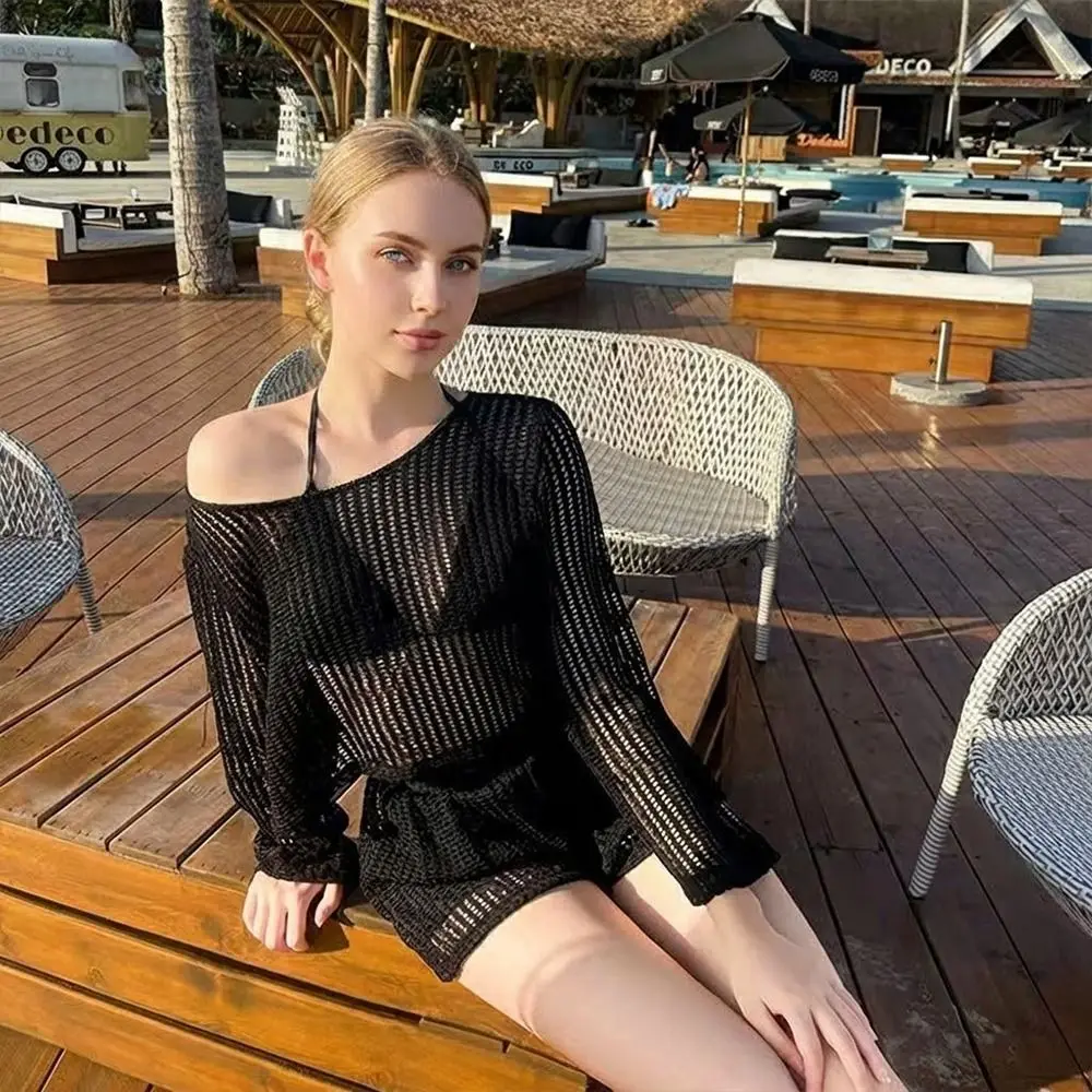 Bikini de moda holgado con aberturas de playa para vacaciones - imagen 4