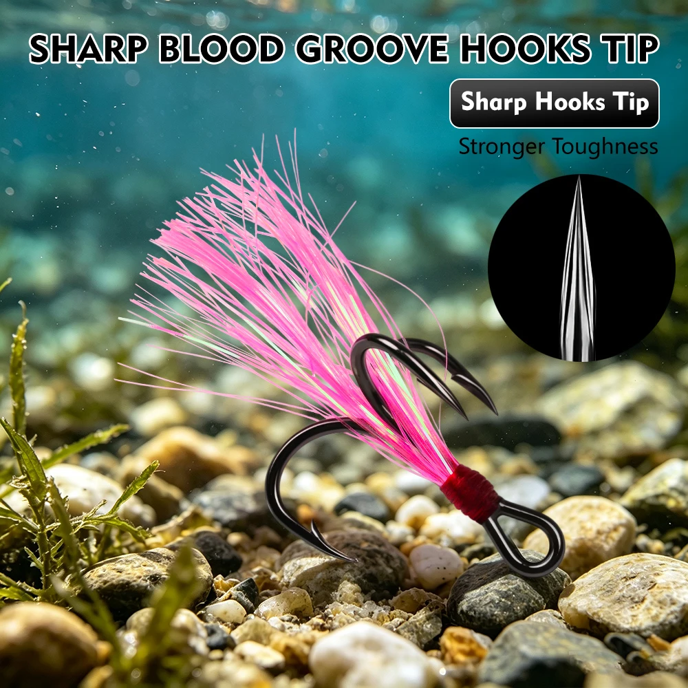 Anzuelos Triples Proberos – Acero Alto Carbono para Señuelos Duros y Crankbaits - imagen 2