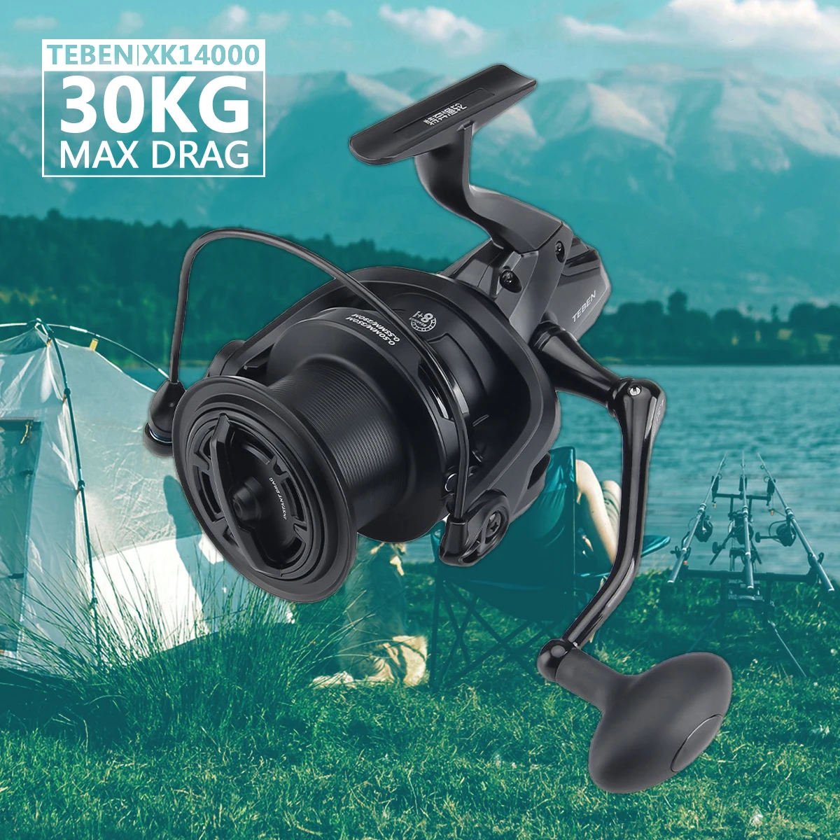 Carrete giratorio XK14000 para pesca en mar y carpa europea - imagen 3