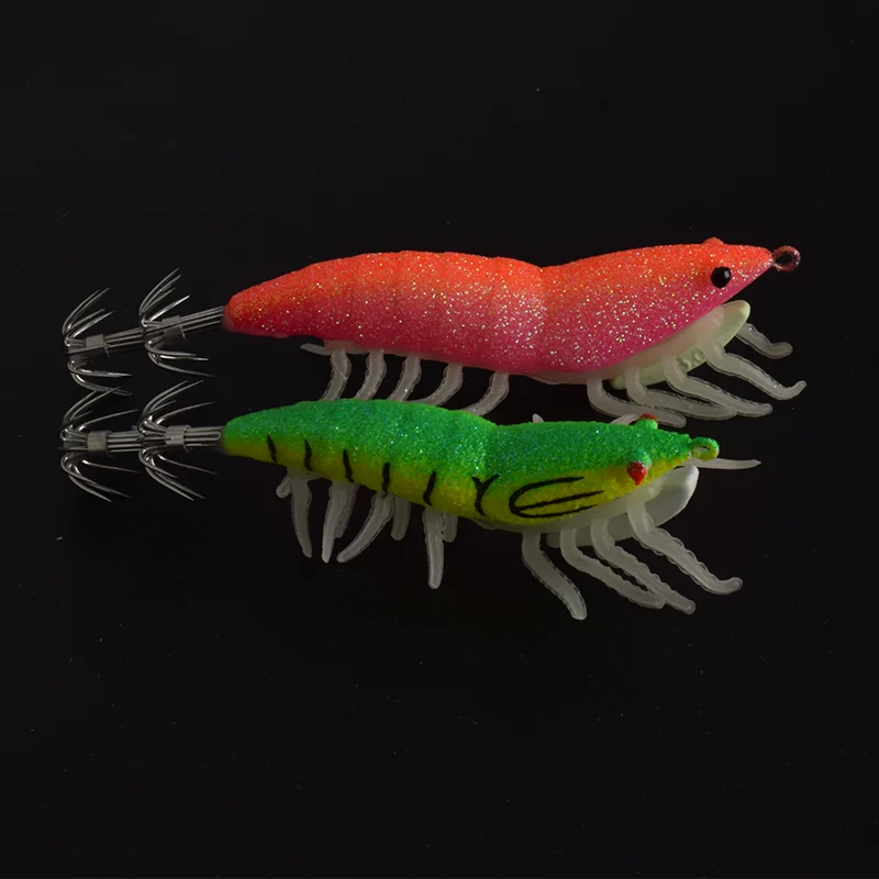 Señuelo luminoso para calamar tipo gamba con patas de silicona - imagen 5