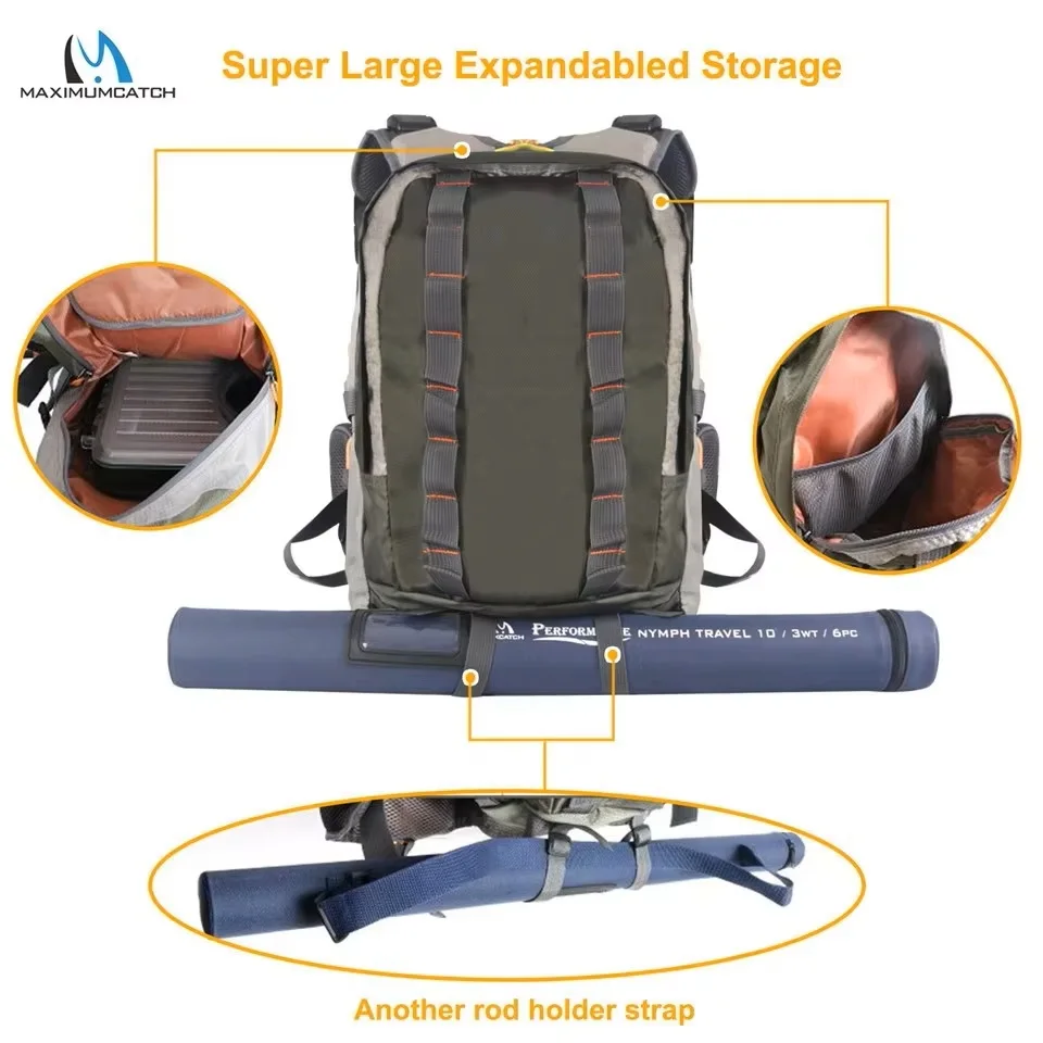Chaleco de pesca con mosca MAXIMUMCATCH transpirable ajustable - imagen 5