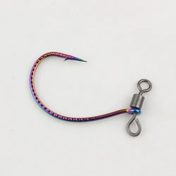 Anzuelos pre-atados Wacky Texas Rig para lubina con vinilo