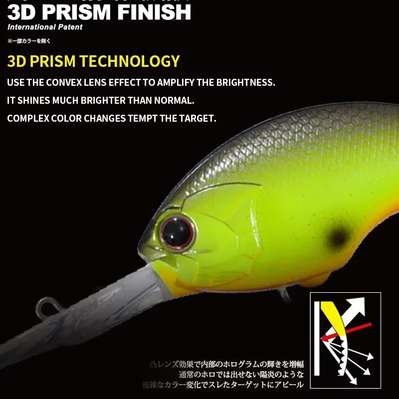 Crankbait flotante de buceo profundo para lubina y lucio - imagen 3
