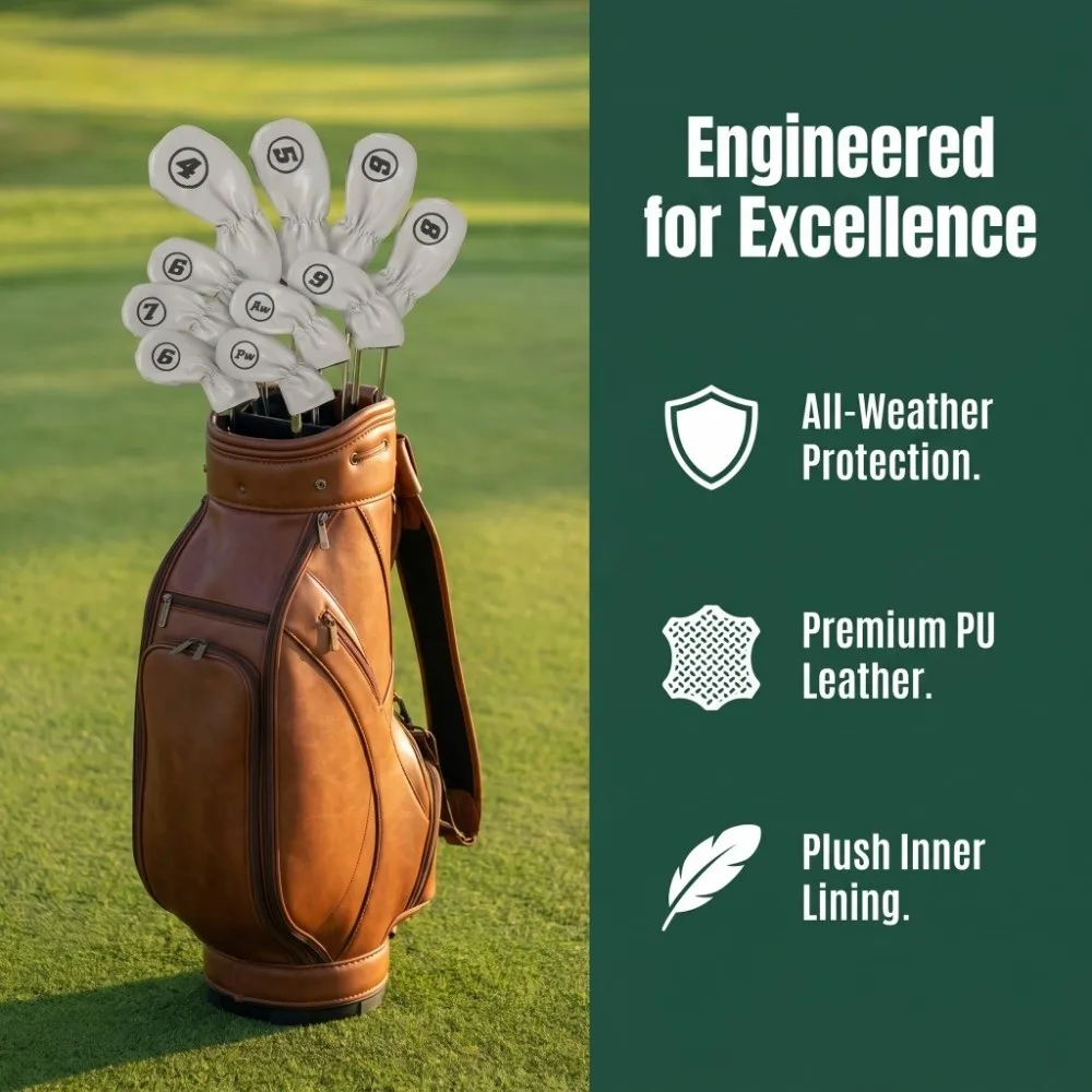 Fundas protectoras palos de golf PU con forro suave antipolvo - imagen 5