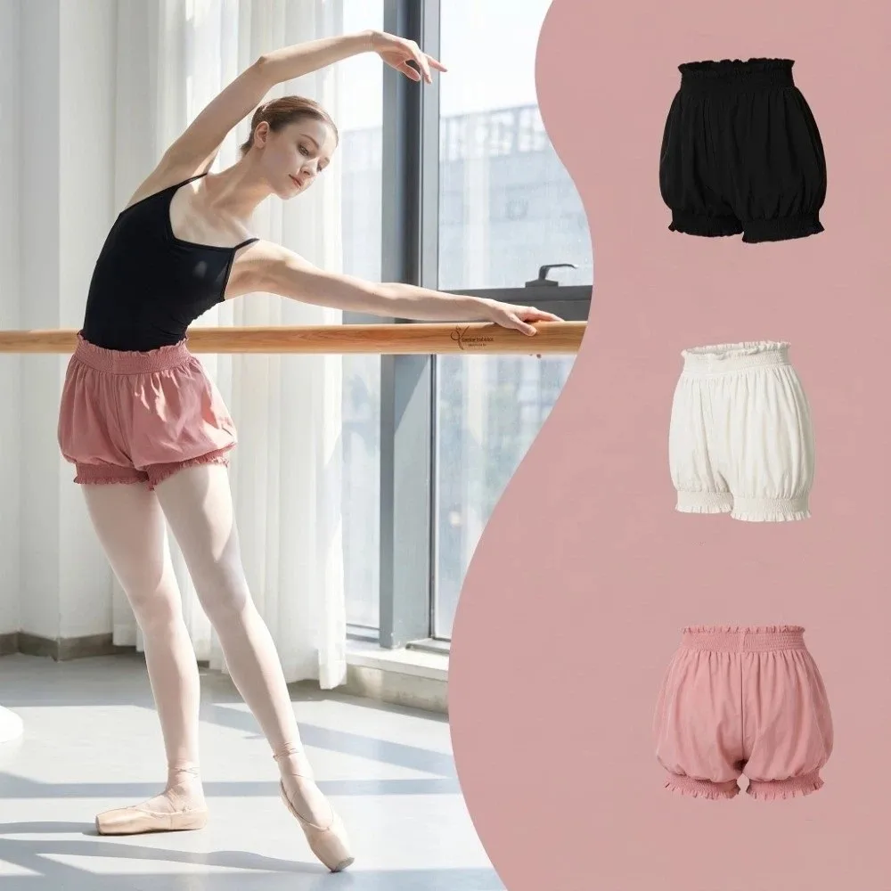 Shorts de Pilates cintura alta elástica nailon para ballet - imagen 3